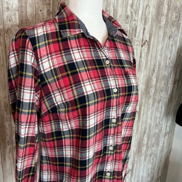 Women's Tommy Hilfiger Flannel Button Down Shirt size Small - Picture 2 of 4